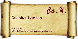 Csonka Marion névjegykártya